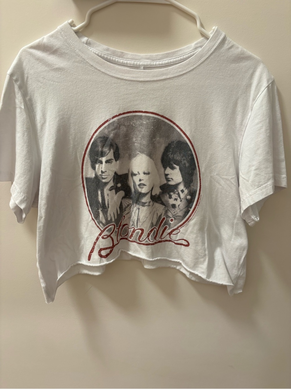 BLONDIE Graphic Crop Tee - White